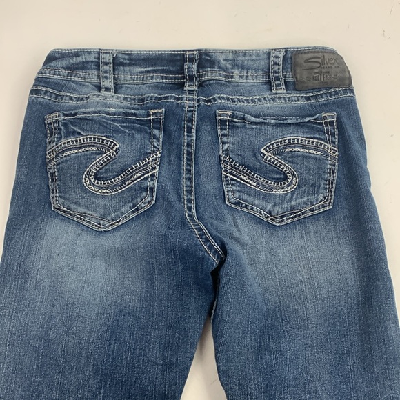 Silver Jeans Tuesday Fluid Denim Mid Bootcut Jeans Size 30 Long Inseam Stretch - Picture 5 of 16